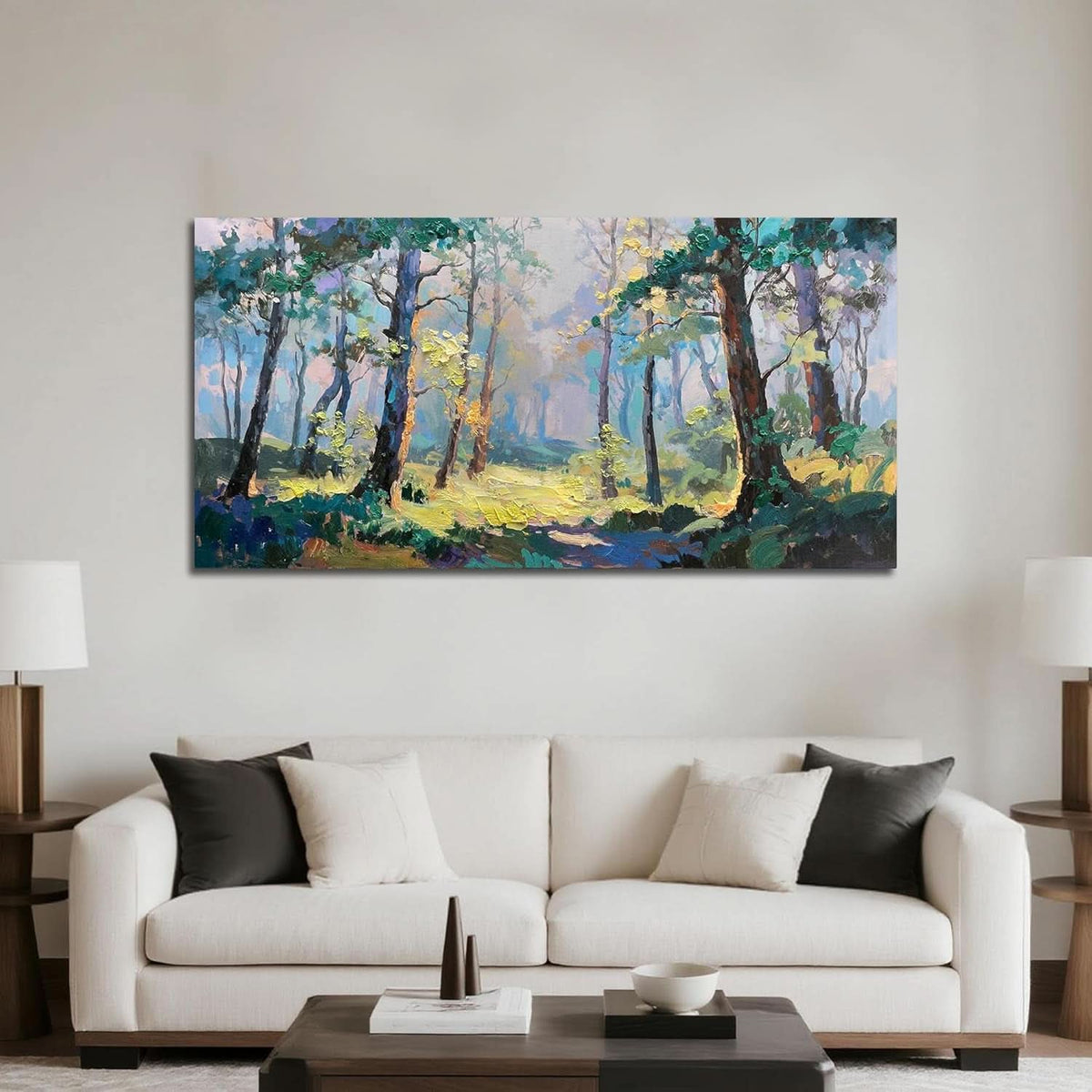 Forest Landscape Wall Art 48x24 Canvas for Living Room – image 4