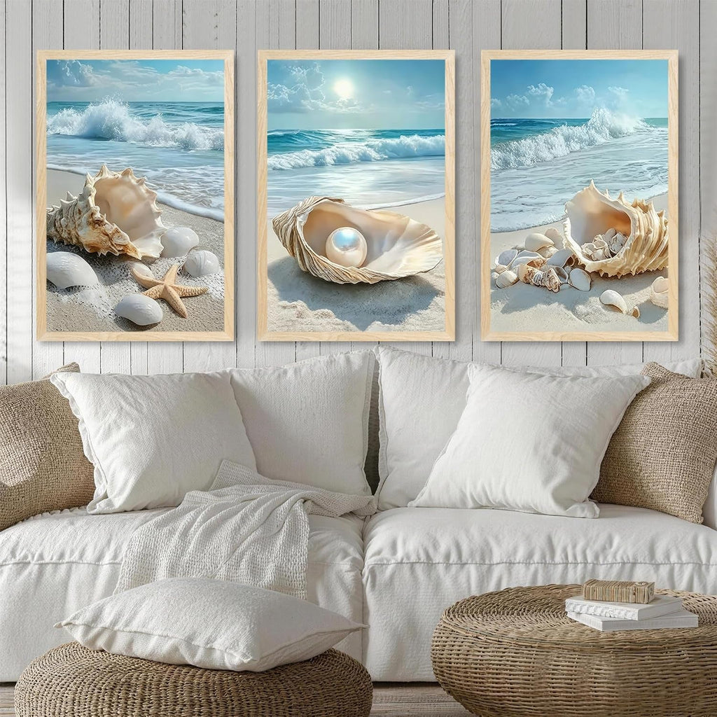 Pearl Extravagant Coastal Wall Art 20x30 Framed Canvas – image 2