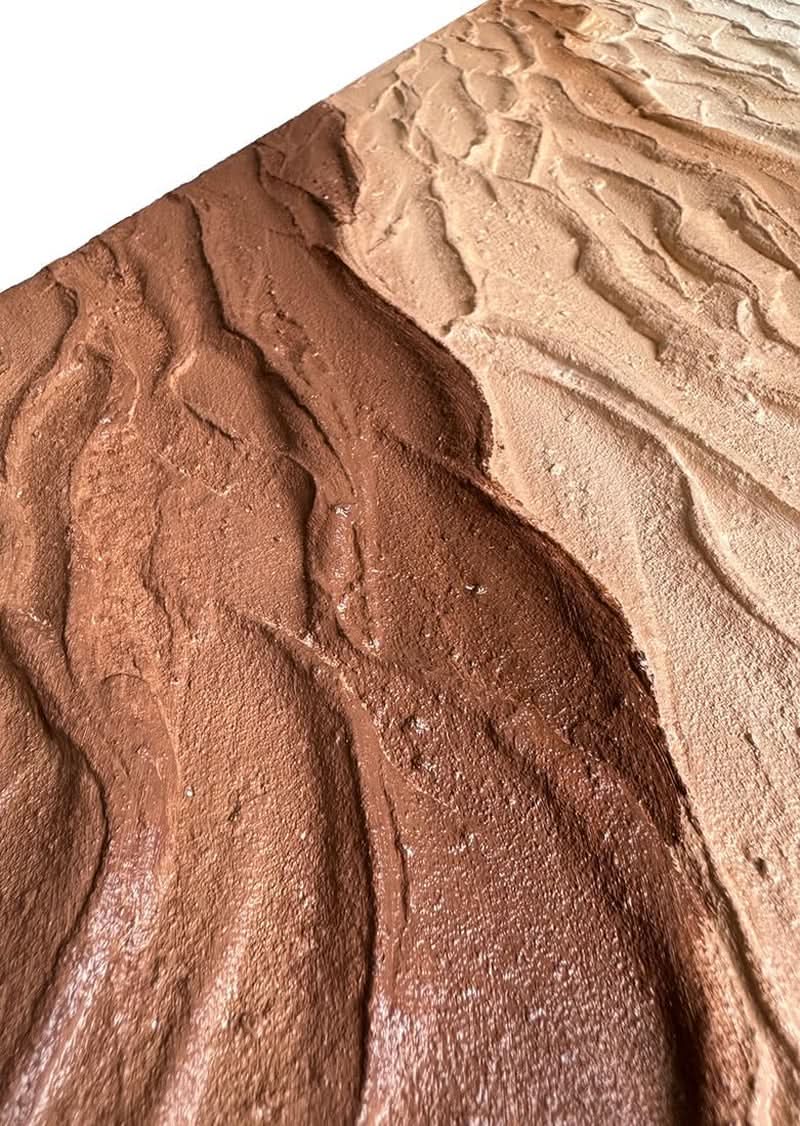 Wave Textured Coastal Wall Art 24x48 Hand-Painted for Living Room – image 3