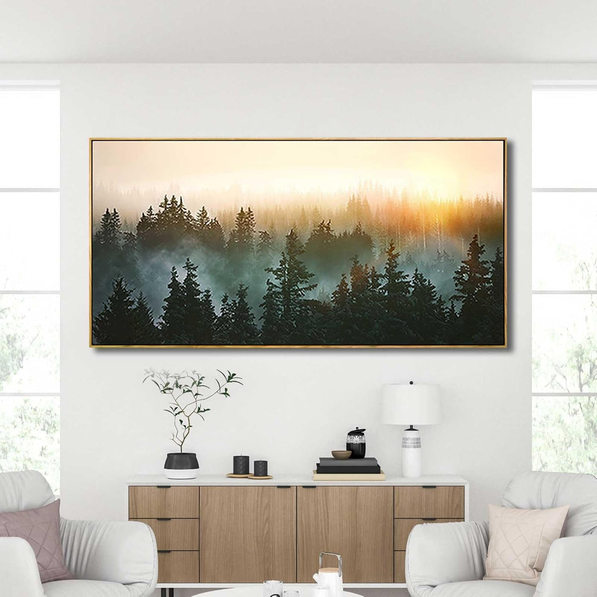 Landscapes Landscape Wall Art 30x60 Hand-Painted Framed Canvas – image 6