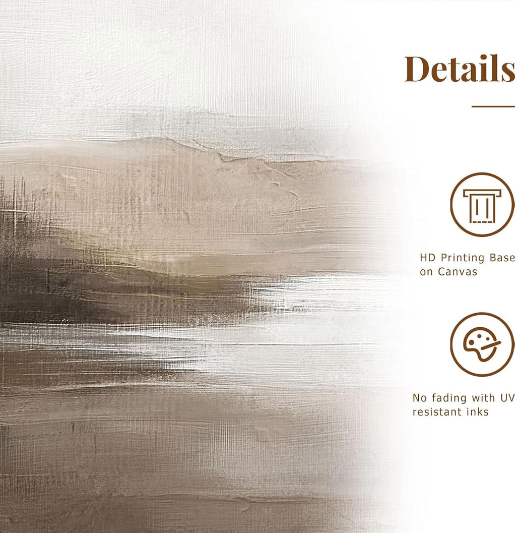 Abstract Landscape Wall Art 24x36 Neutral Canvas for Bedroom – image 5