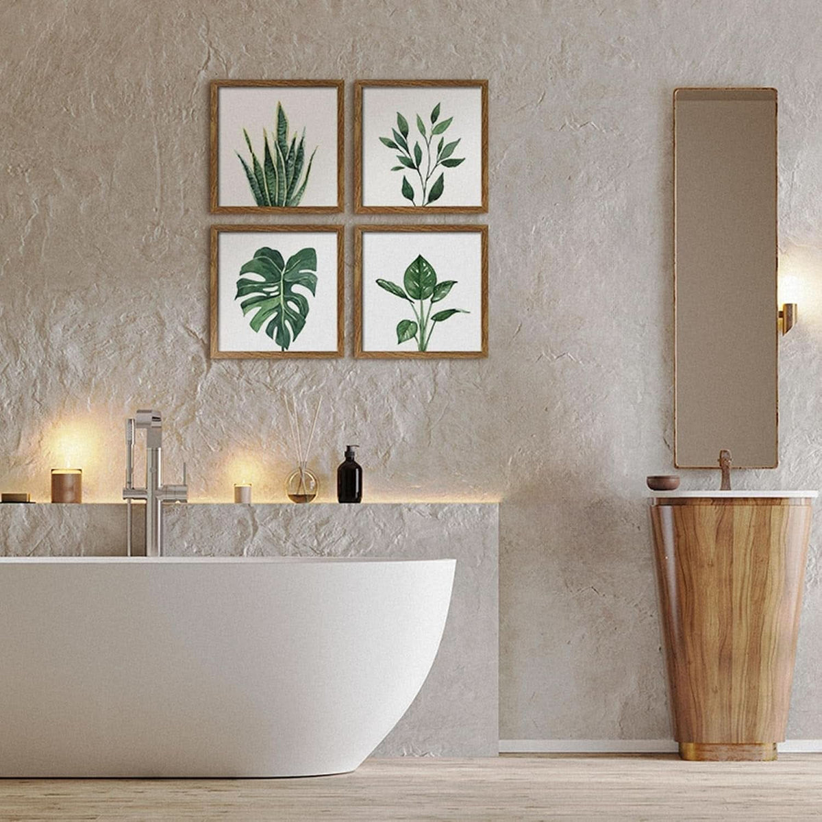 Botanical Wall Art Set of 4 Framed, 10x10 in for Living Room – image 2