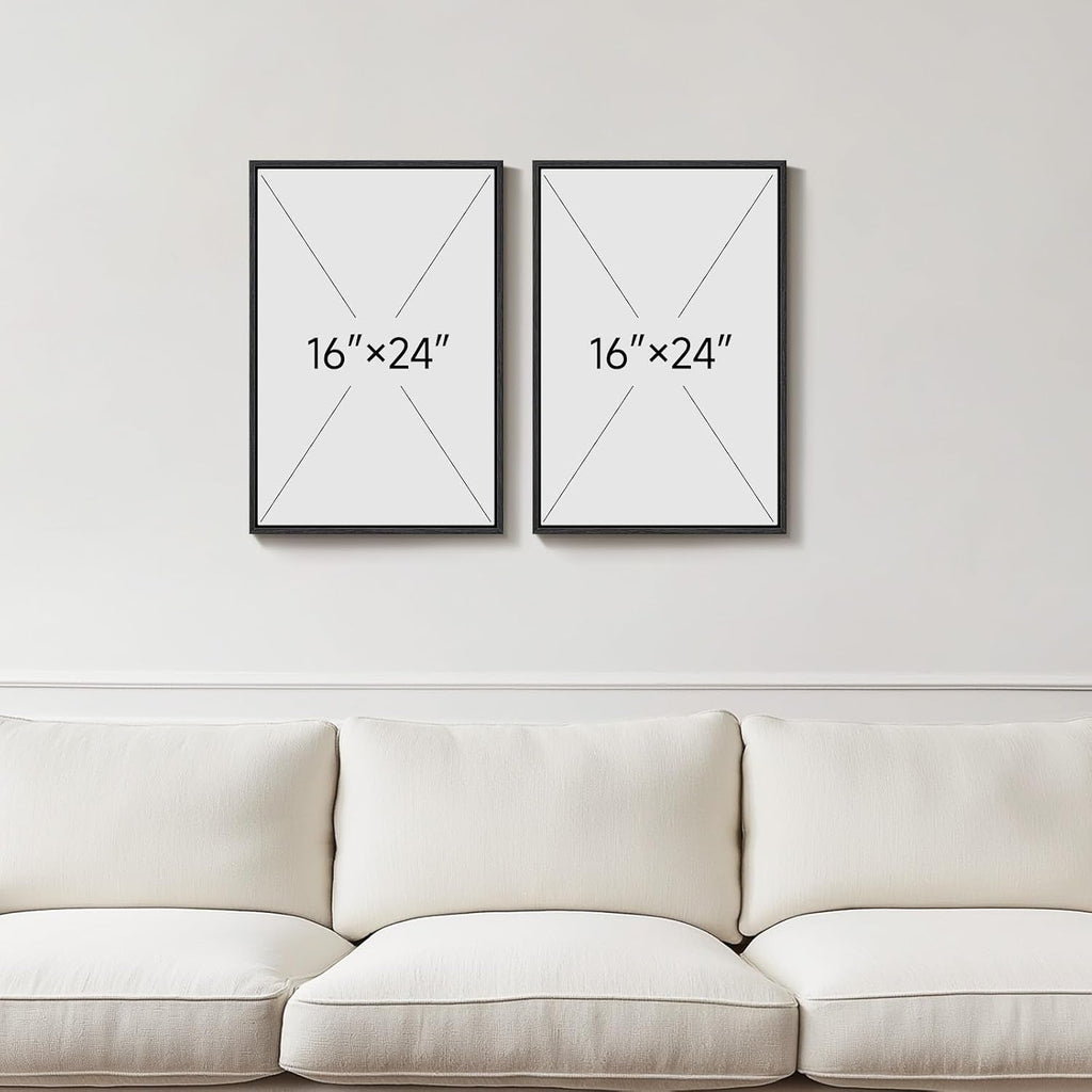 Collections Abstract Wall Art 16x24 Framed for Living Room – image 3