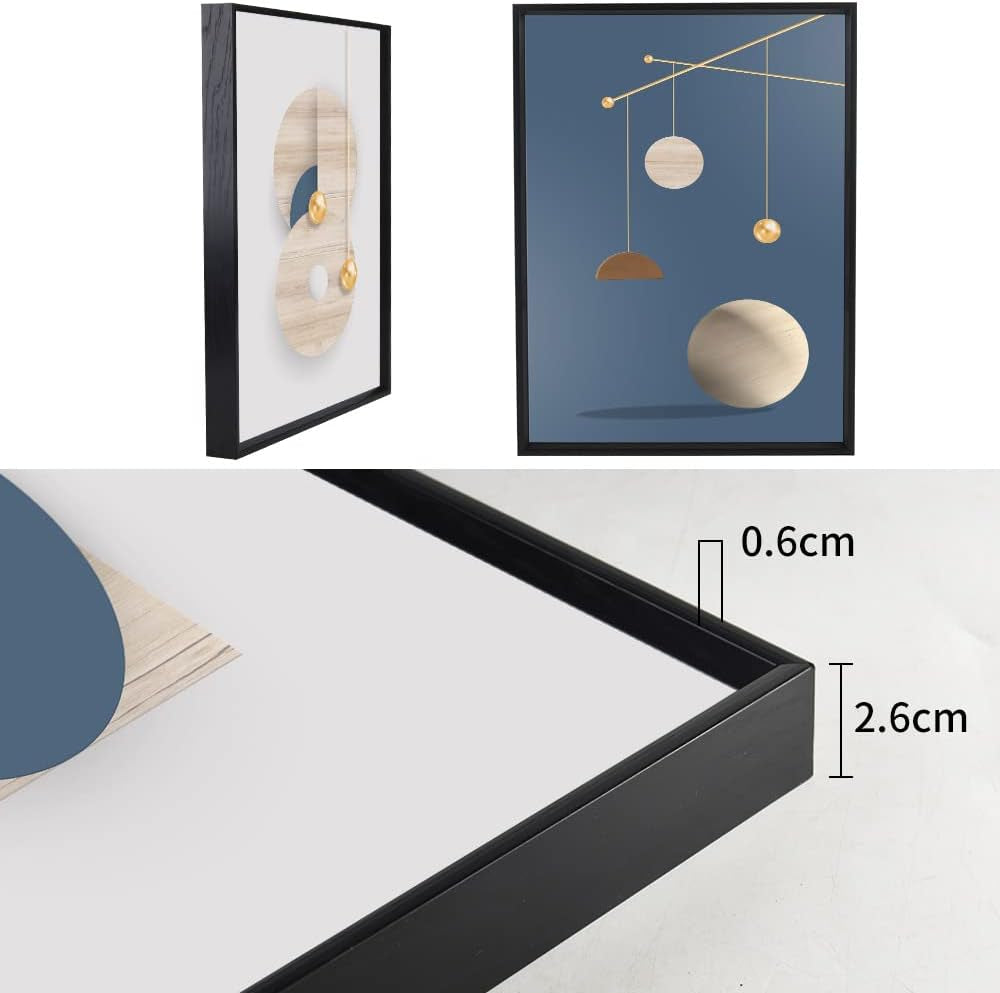 Modern Wall Art Set of 3 Hand-Painted Multicolor Canvas, 16x24 in – image 5