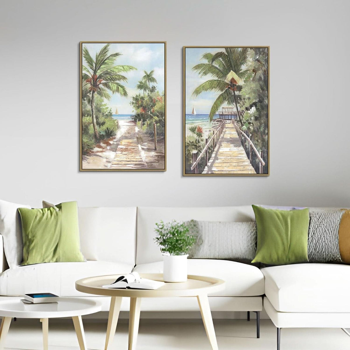 Coastal Wall Art 24x36 Turquoise Canvas for Living Room – image 6