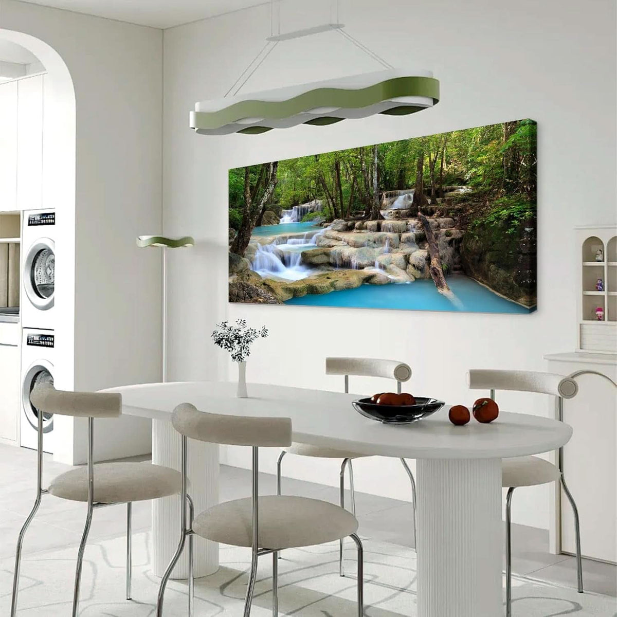 Tropical Waterfall Landscape Wall Art 71x36 Canvas – image 6