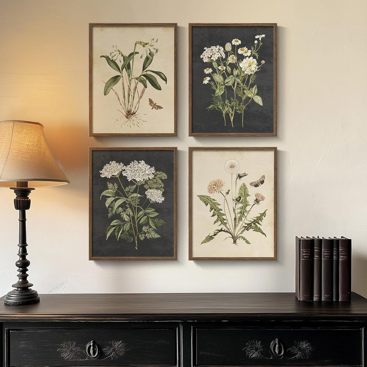 Botanical Wall Art Set of 4 Framed, 11x14 in for Living Room – image 4