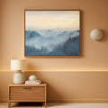 Mountain Landscape Wall Art Extra Large Hand-Painted Blue – main view