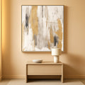 Foil Textured Abstract Wall Art 24x32 Gold Canvas for Living Room – main view