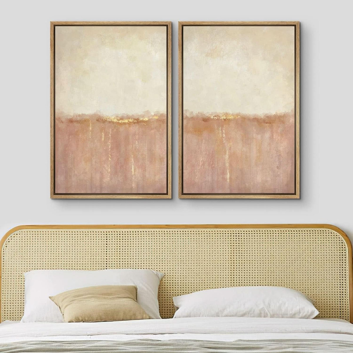 Pastel Landscape Wall Art 24x36 Framed Red Canvas for Bedroom – image 3