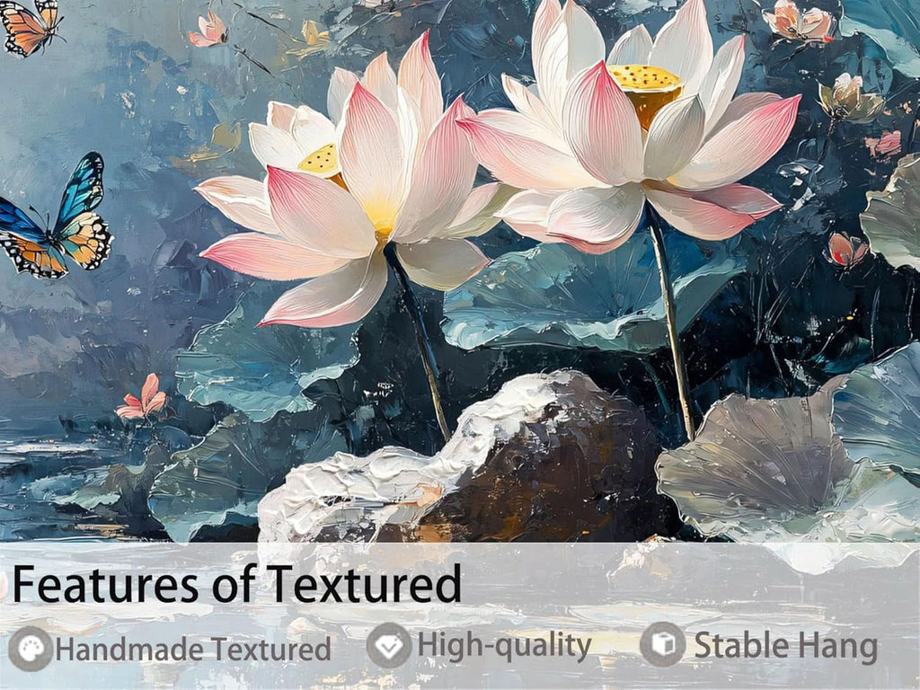 Lotus Floral Wall Art 40x20 Framed Canvas for Living Room – image 4