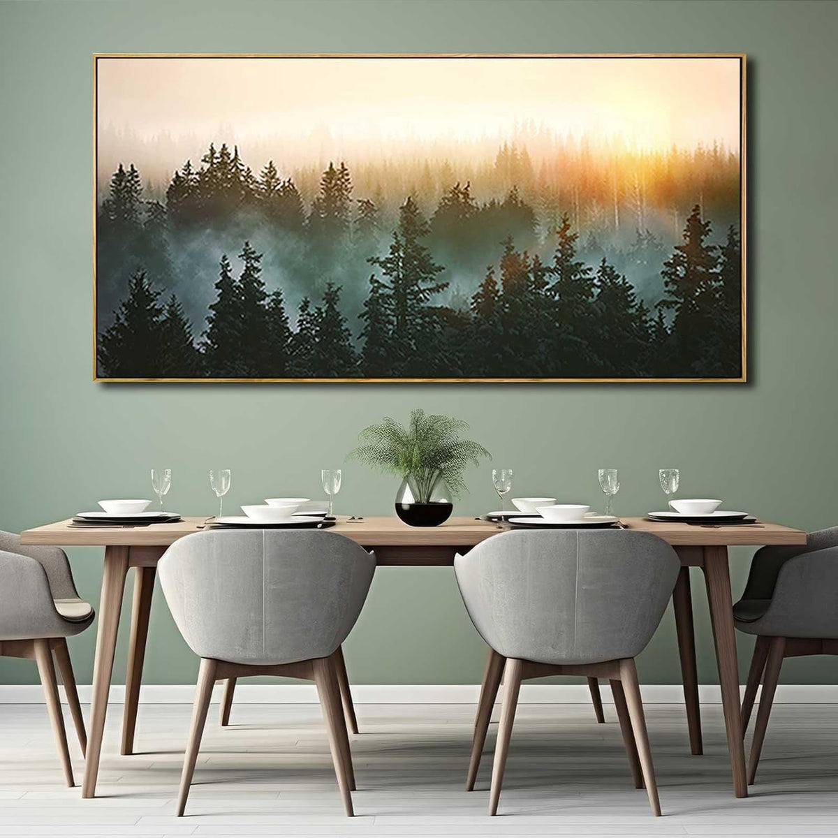 Landscapes Landscape Wall Art 30x60 Hand-Painted Framed Canvas – image 4