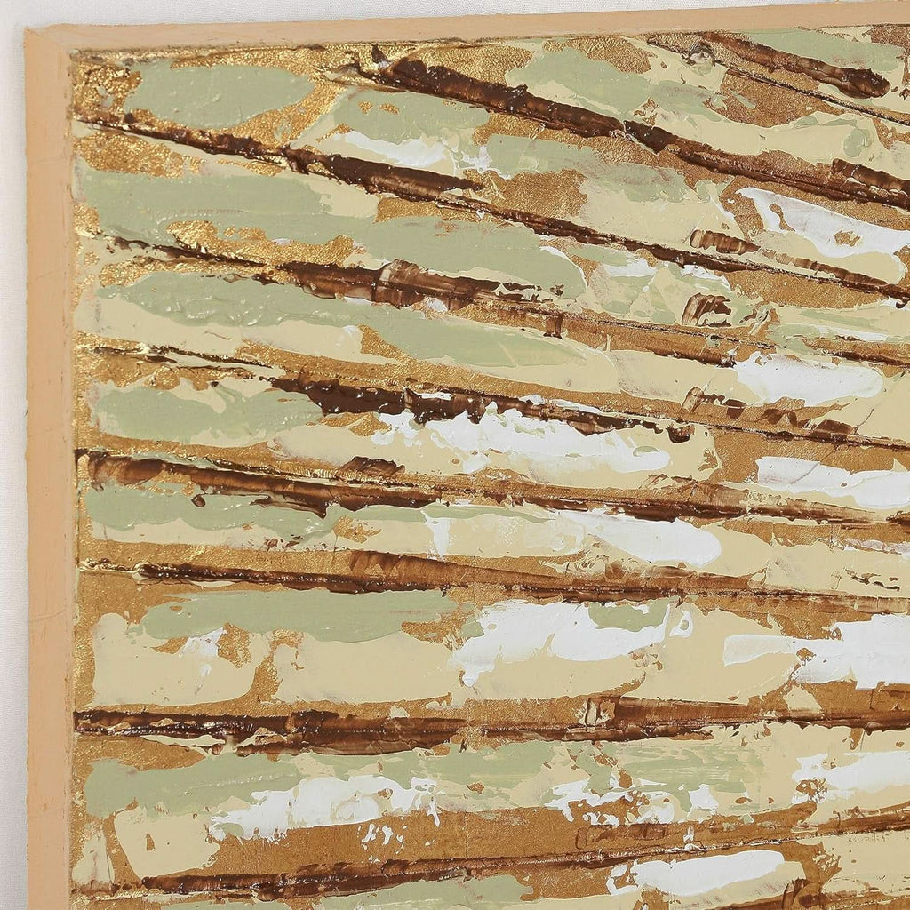 Goldleaf Triptych Textured Gold Wall Art Set of 3 Hand-Painted Canvas – image 10