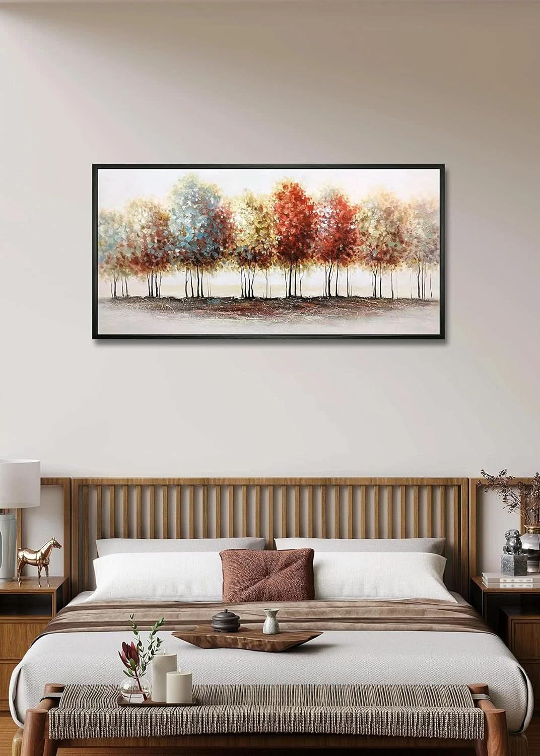 Multicolored Abstract Wall Art 24x48 Hand-Painted Canvas – image 5