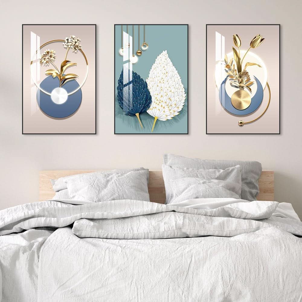 Abstract Wall Art Cerulean for Living Room – image 2