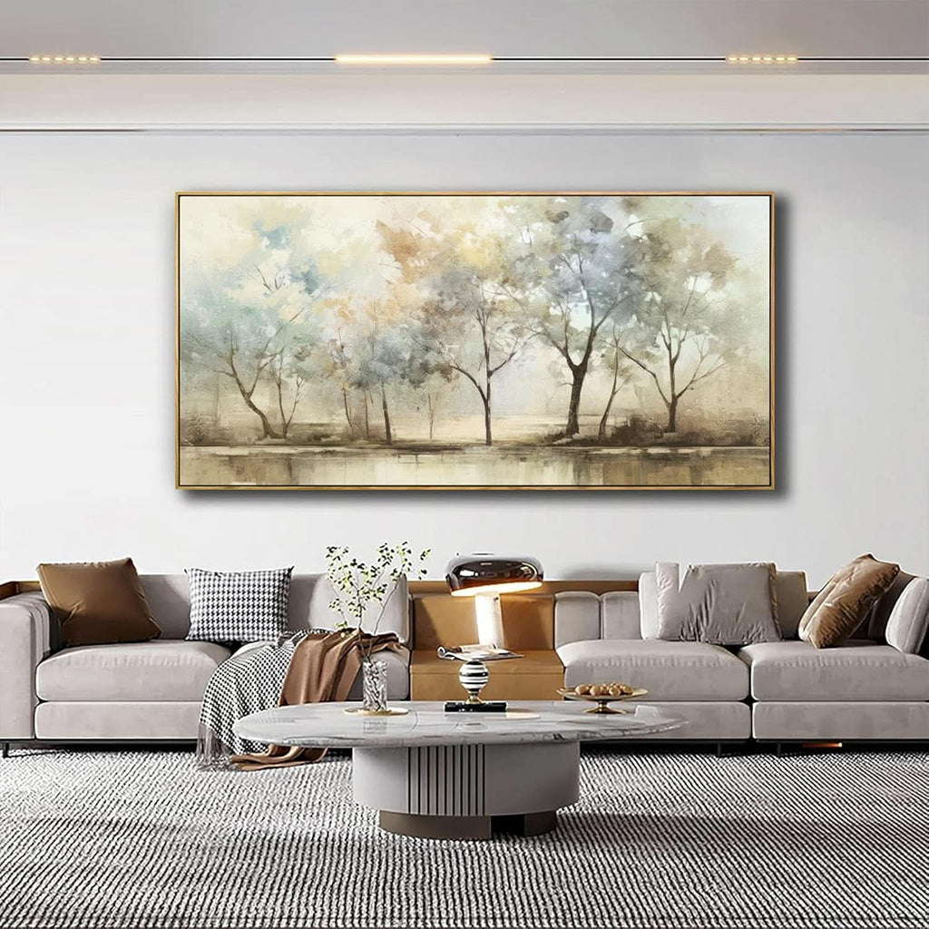 Trees Abstract Landscape Wall Art 20x40 Colorful Canvas – image 2
