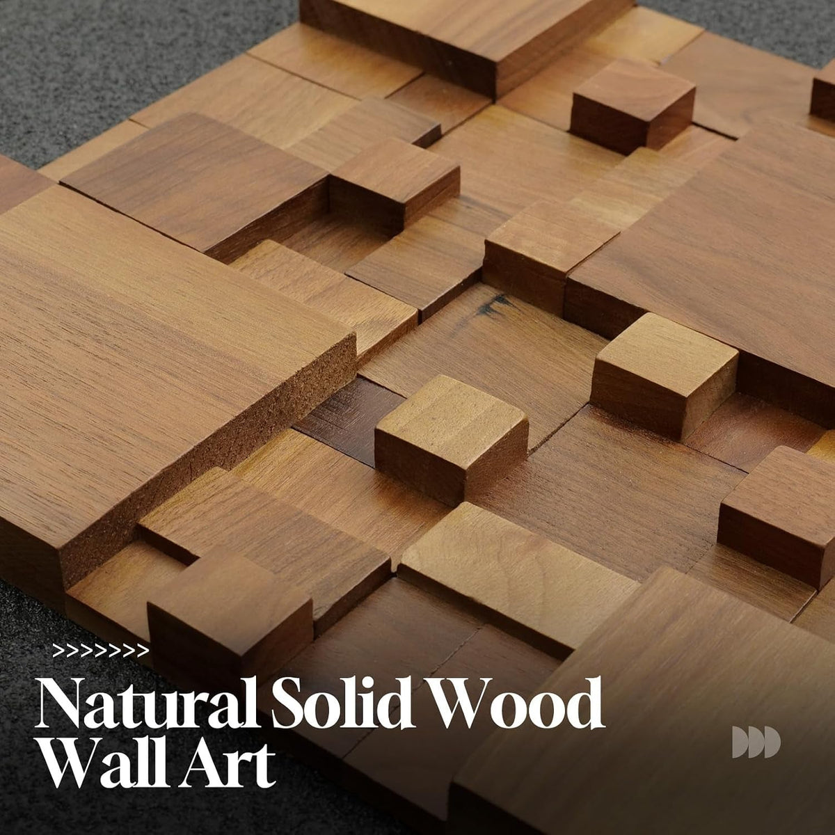 Walnut Hardwood Textured Abstract Wall Art Framed for Living Room – image 3