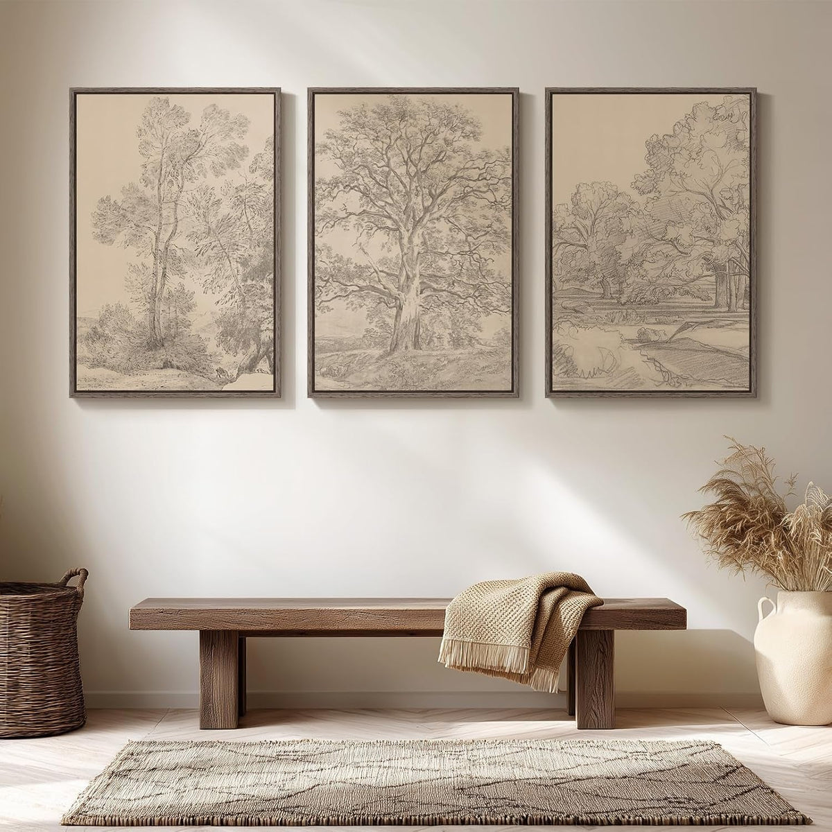 Landscape Wall Art Set of 3 Framed, 24x36 in for Living Room – image 4