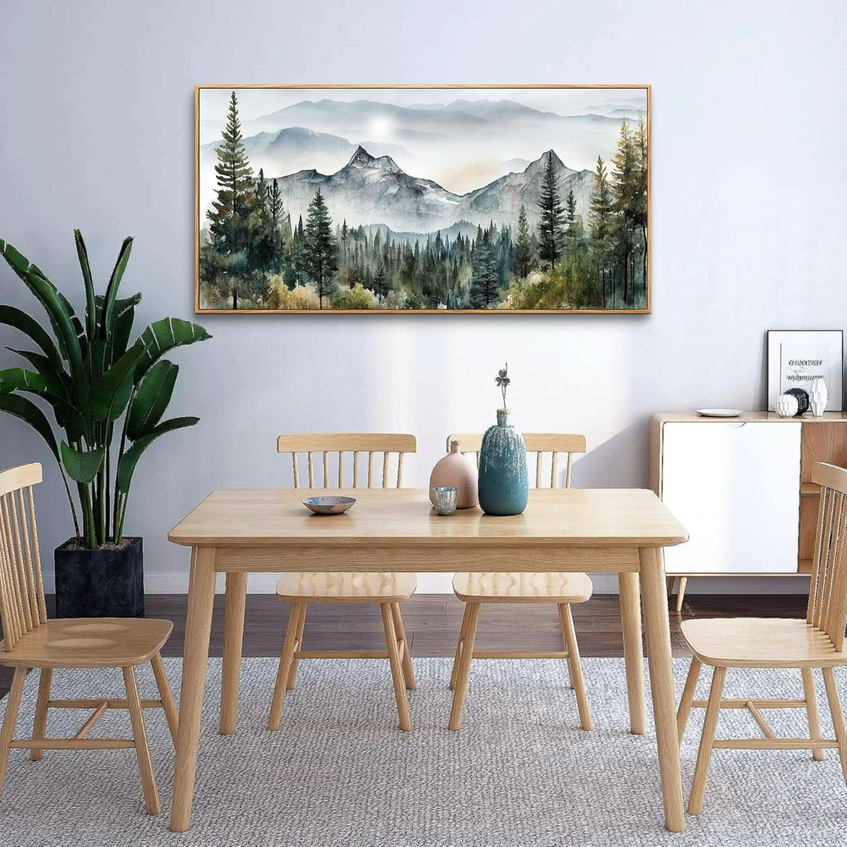 Abstract Landscape Wall Art 20x40 Framed Canvas for Living Room – image 7