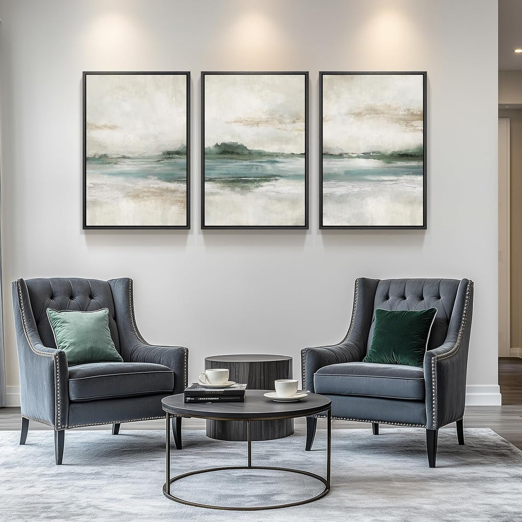 Nature Triptych Landscape Wall Art Set of 3 Framed Canvas, 24x36 in – image 4