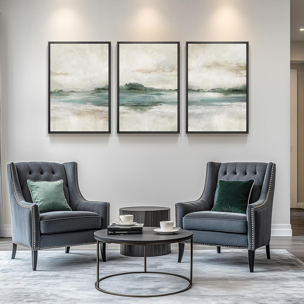 Nature Triptych Landscape Wall Art Set of 3 Framed Canvas, 24x36 in – image 4