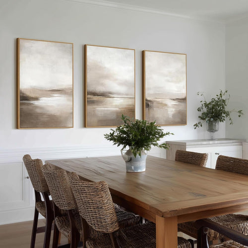 Abstract Landscape Wall Art 24x36 Neutral Canvas for Bedroom – image 2