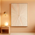 Textured Boho Wall Art 30x45 Beige Canvas for Living Room – main view