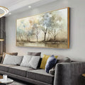 Trees Abstract Landscape Wall Art 20x40 Colorful Canvas – main view