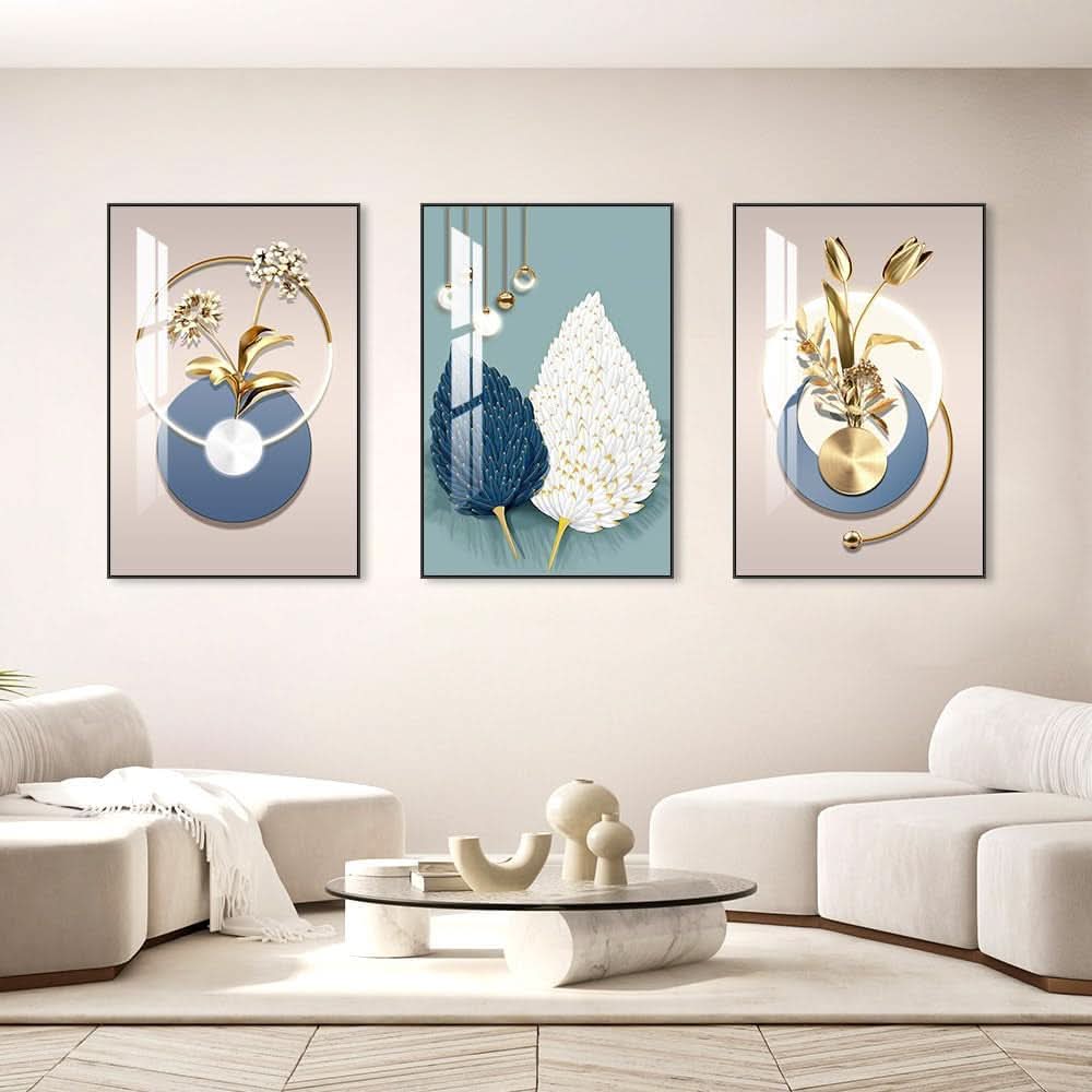Abstract Wall Art Cerulean for Living Room – image 3