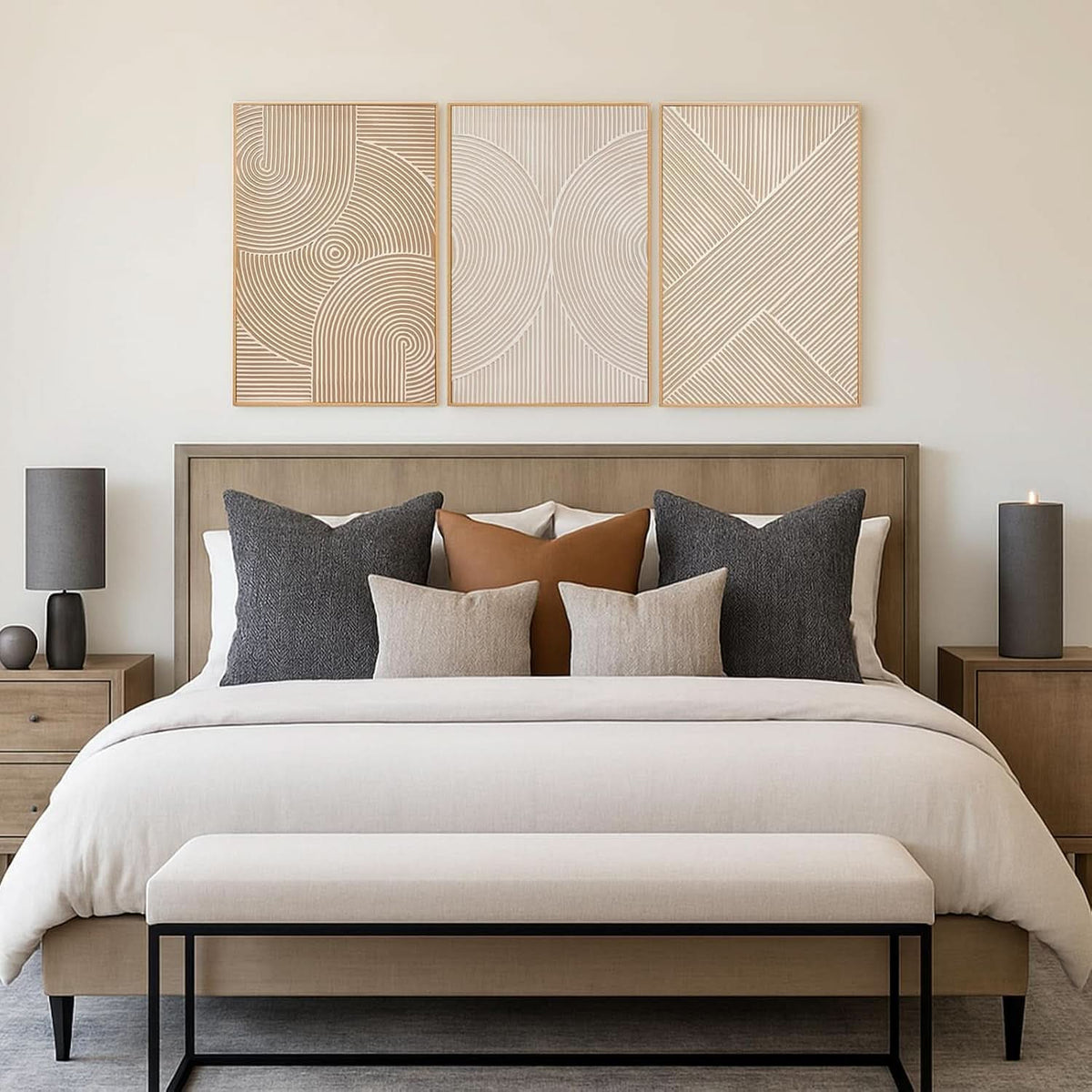 Textured Modern Wall Art 16x24 Hand-Painted Neutral – image 5