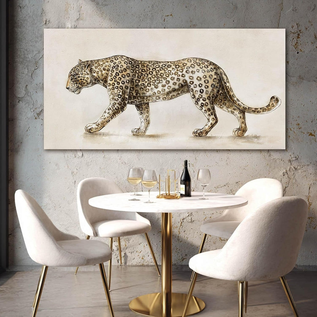 Leopard Wall Art 20x40 Gray Neutral Canvas for Living Room – image 3