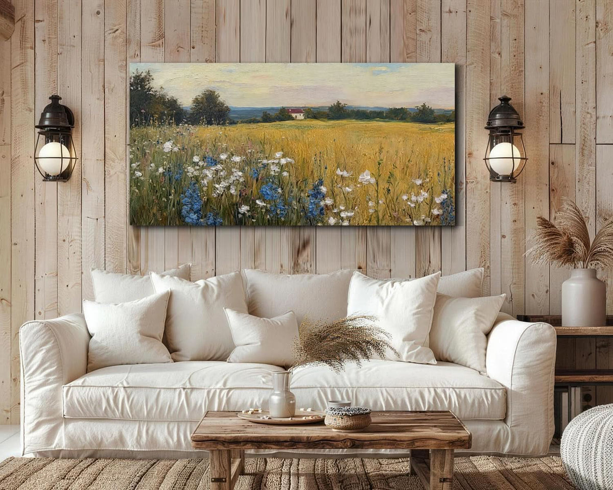 Pastoral Landscape Wall Art 40x20 Canvas for Living Room – image 2