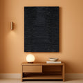 Abstract Wall Art 45x30 Hand-Painted Black for Living Room – main view