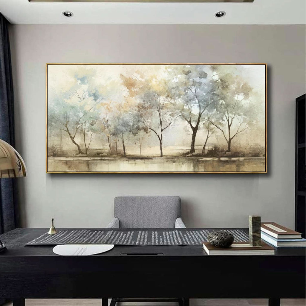 Trees Abstract Landscape Wall Art 20x40 Colorful Canvas – image 4