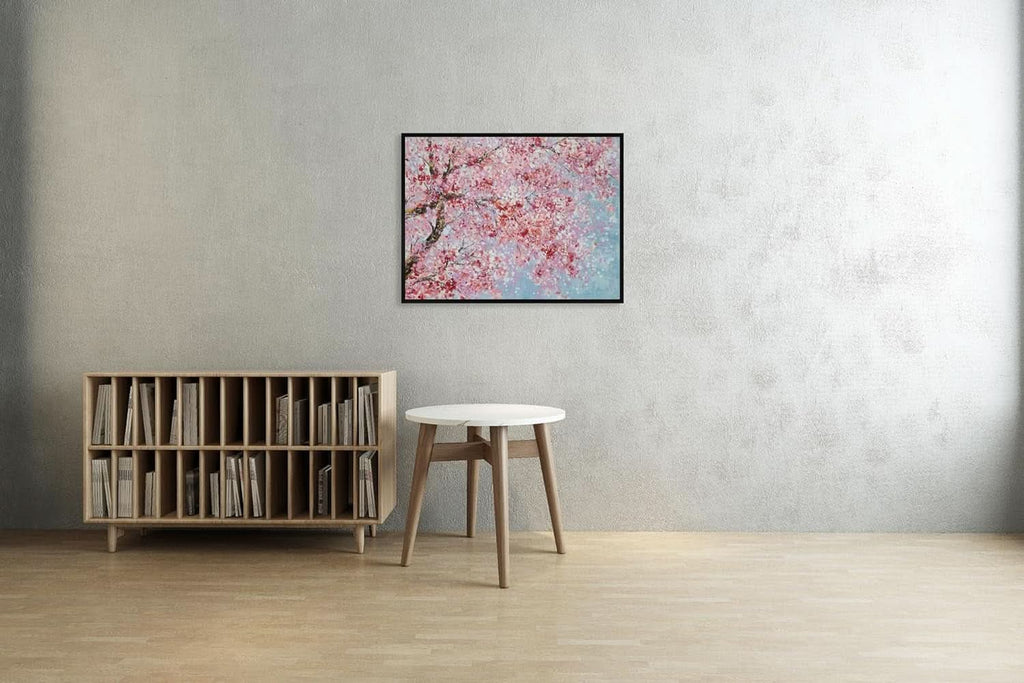 Plum Blossom Floating Floral Wall Art Hand-Painted Framed Canvas – image 6