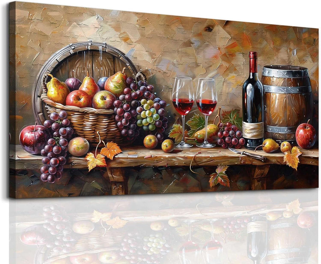 Wine Glass Crimson Canvas Wall Art 20x40 Red for Office – image 9