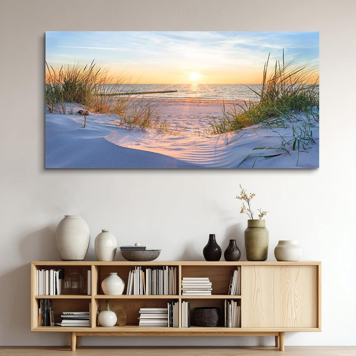 Seascape Ocean Coastal Wall Art Hand-Painted Deep Blue Canvas – image 5