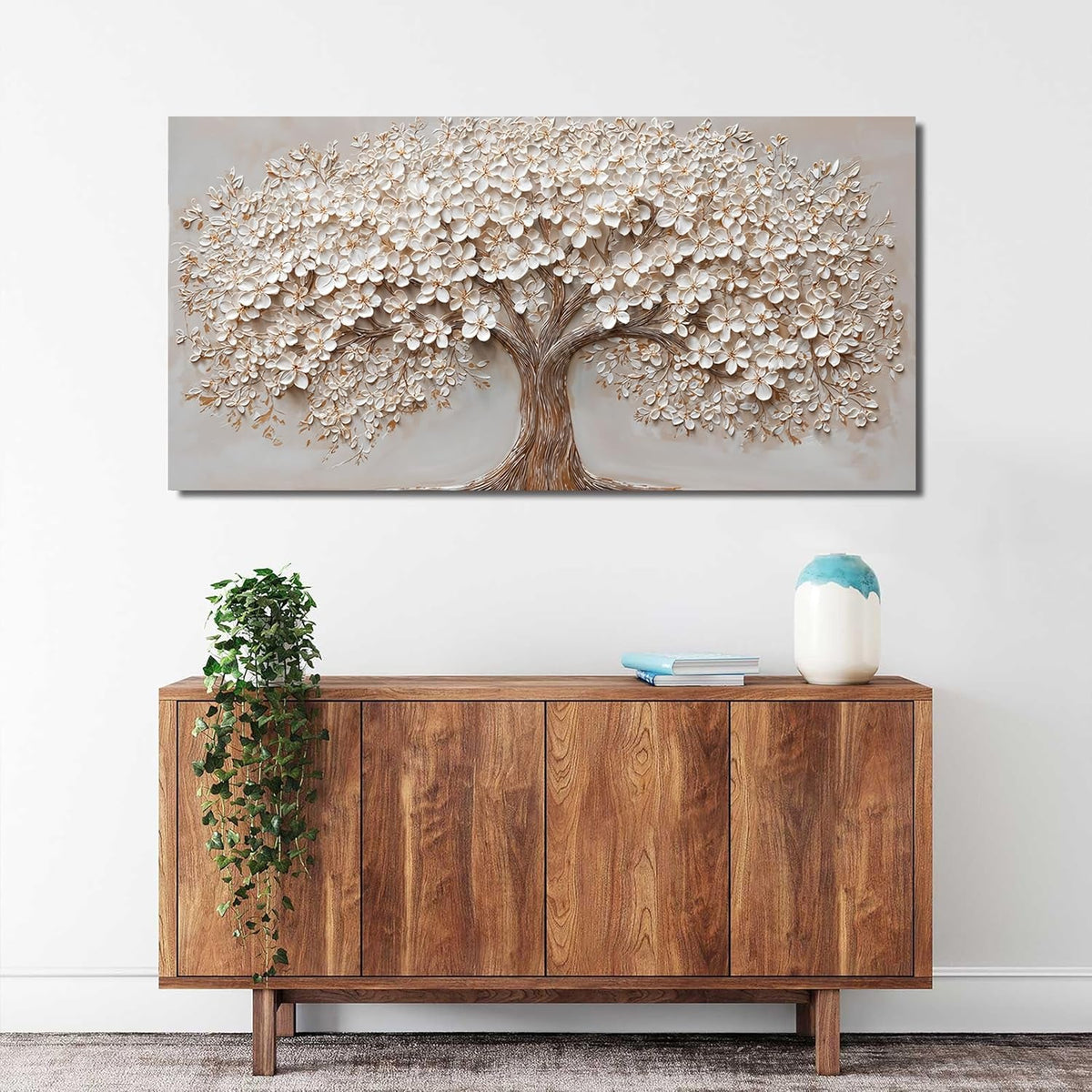 Tree of Life Botanical Wall Art Extra Large Canvas – image 4