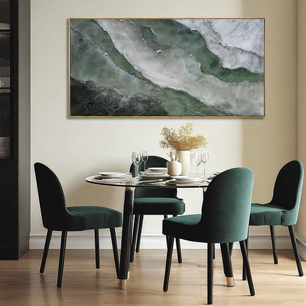Textured Landscape Wall Art 24x48 Hand-Painted Framed Canvas – image 3