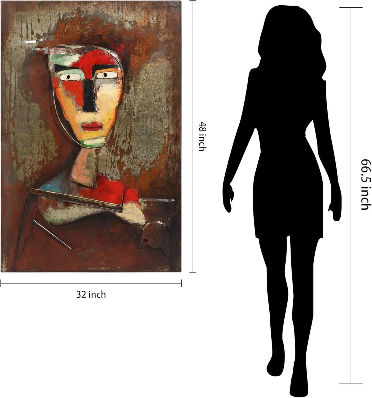 Mixed Media Modern Wall Art 48x32 for Living Room – image 8