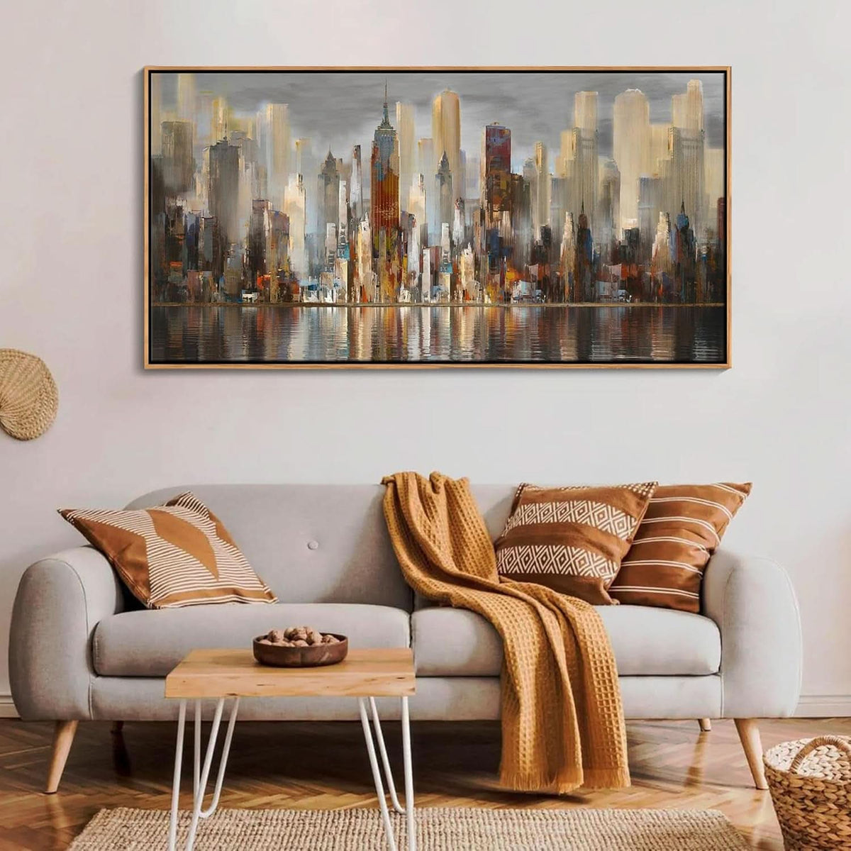 York Cityscape Skyline Wall Art 24x48 Canvas for Living Room – image 2