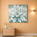 Seafoam Abstract Floral Wall Art 36x24 Green Canvas – main view