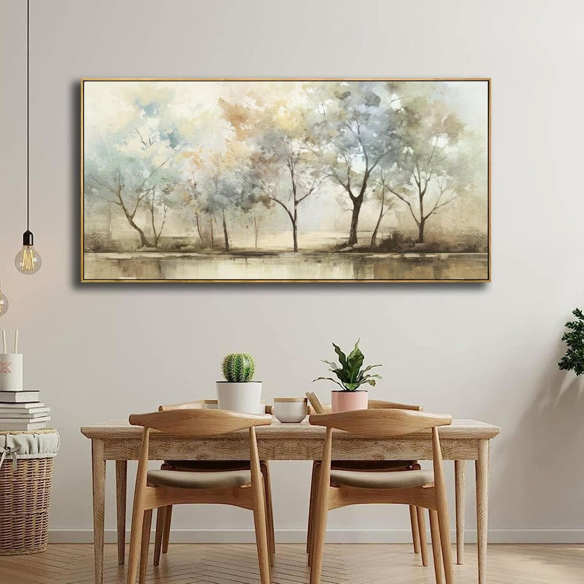 Trees Abstract Landscape Wall Art 20x40 Colorful Canvas – image 3