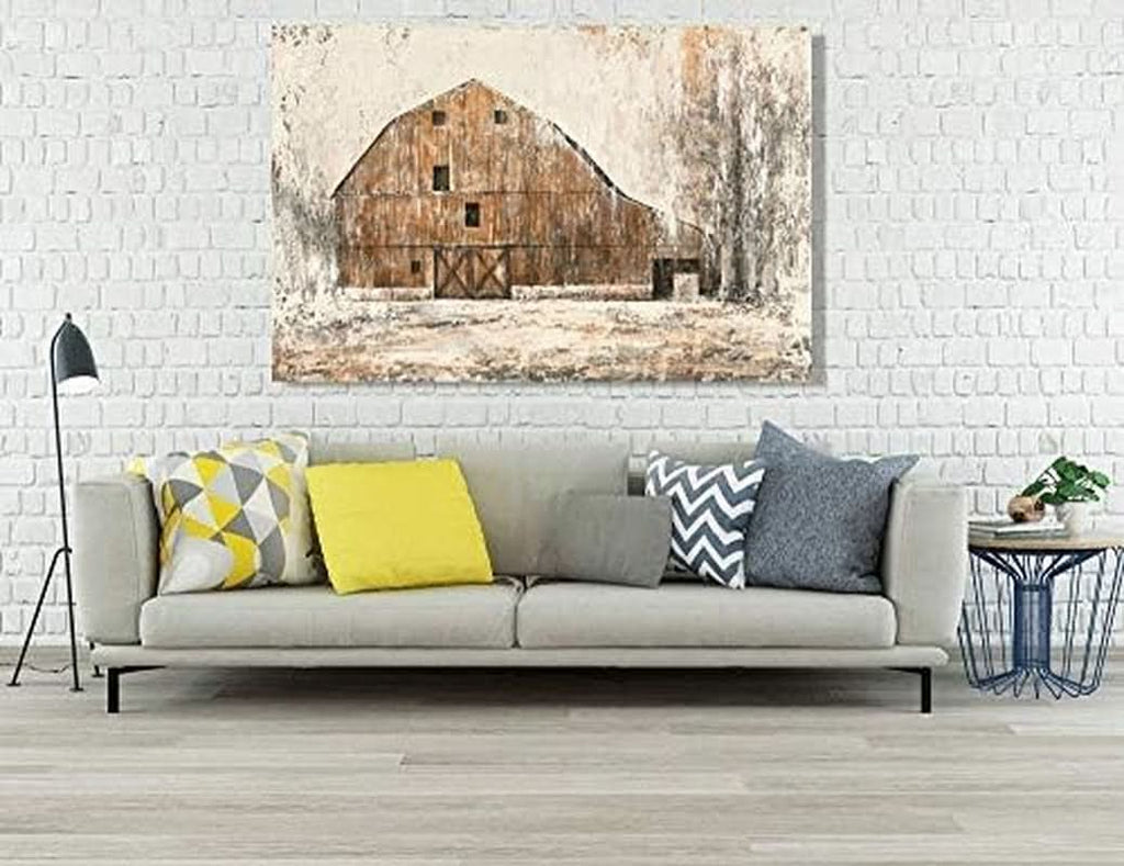 Farmhouse Rustic Canvas Wall Art 36x48 Hand-Painted – image 7