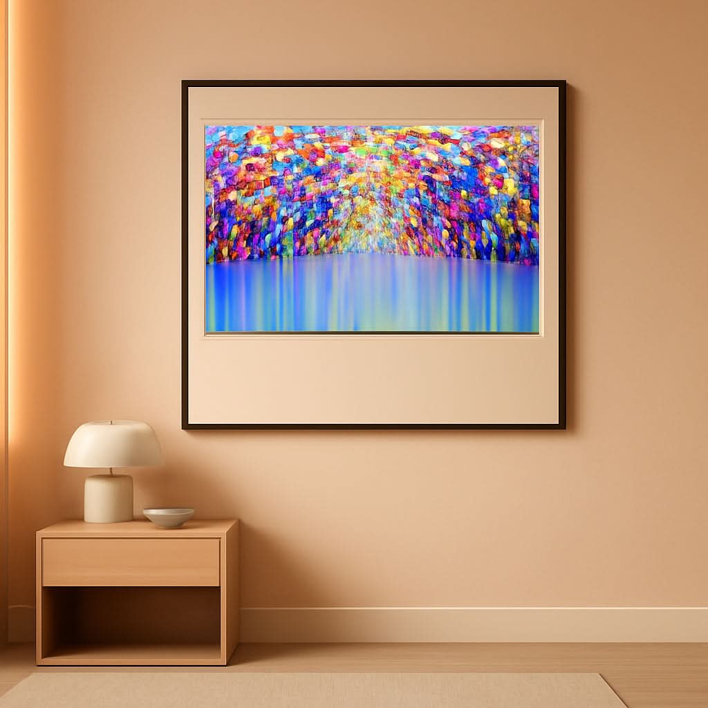 Abstract Wall Art 24x48 Hand-Painted for Living Room – main view