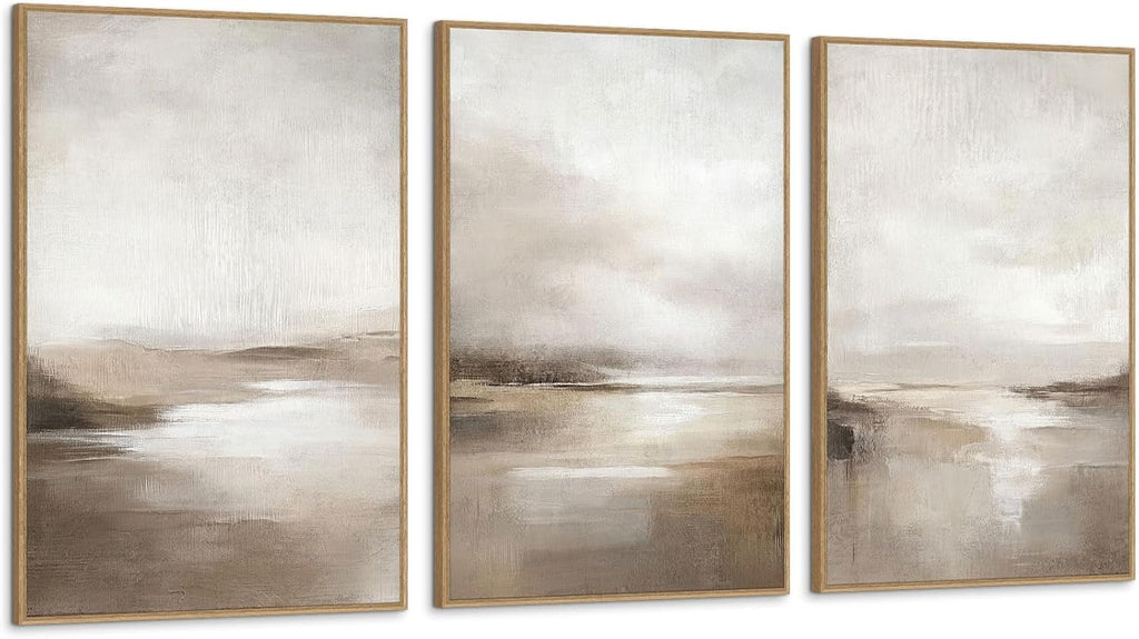 Abstract Landscape Wall Art 24x36 Neutral Canvas for Bedroom – image 8