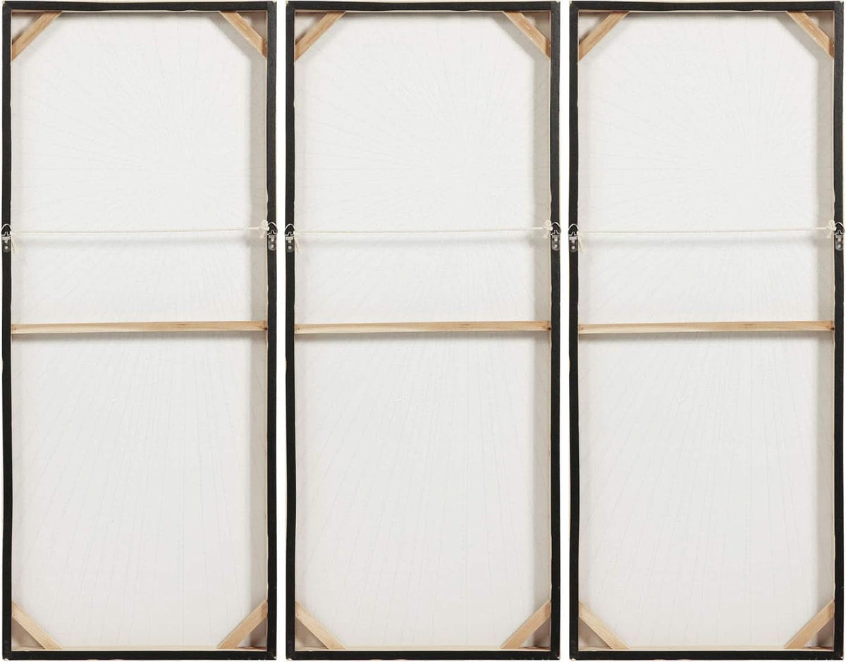 Goldleaf Triptych Textured Gold Wall Art Set of 3 Hand-Painted Canvas – image 7