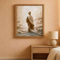 Jesus Walking on Water Sandstone Christian Wall Art 12x16 Sandstone – main view