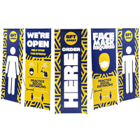 ONE CHOICE 24 x 62 in. 5 Pack Small X Banner Stand Super Flat (Graphic Package)
