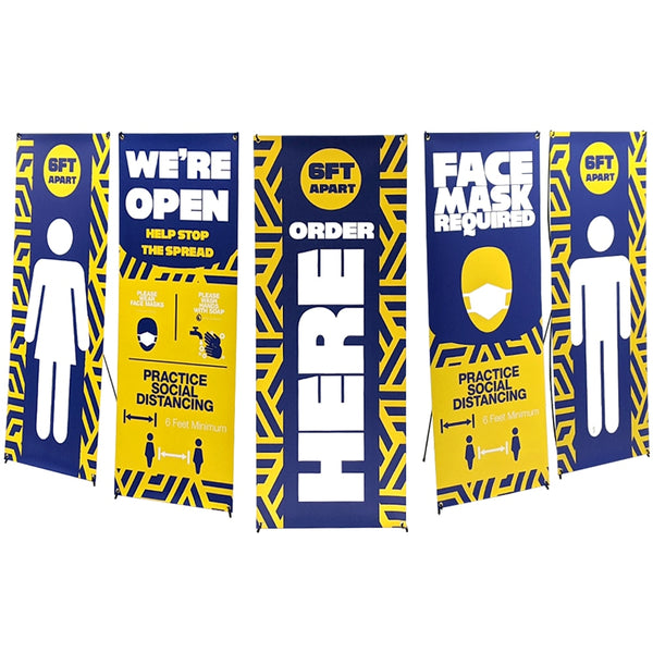 ONE CHOICE 24 x 62 in. 5 Pack Small X Banner Stand Super Flat (Graphic Package)